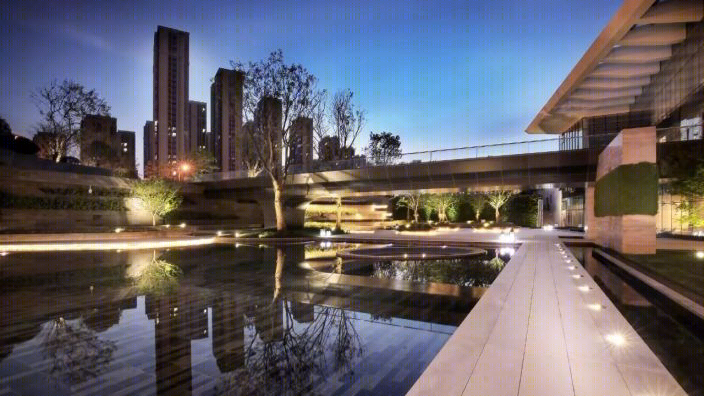 南京京奥港未来别墅景观 | 空中天桥与垂直绿化的完美融合