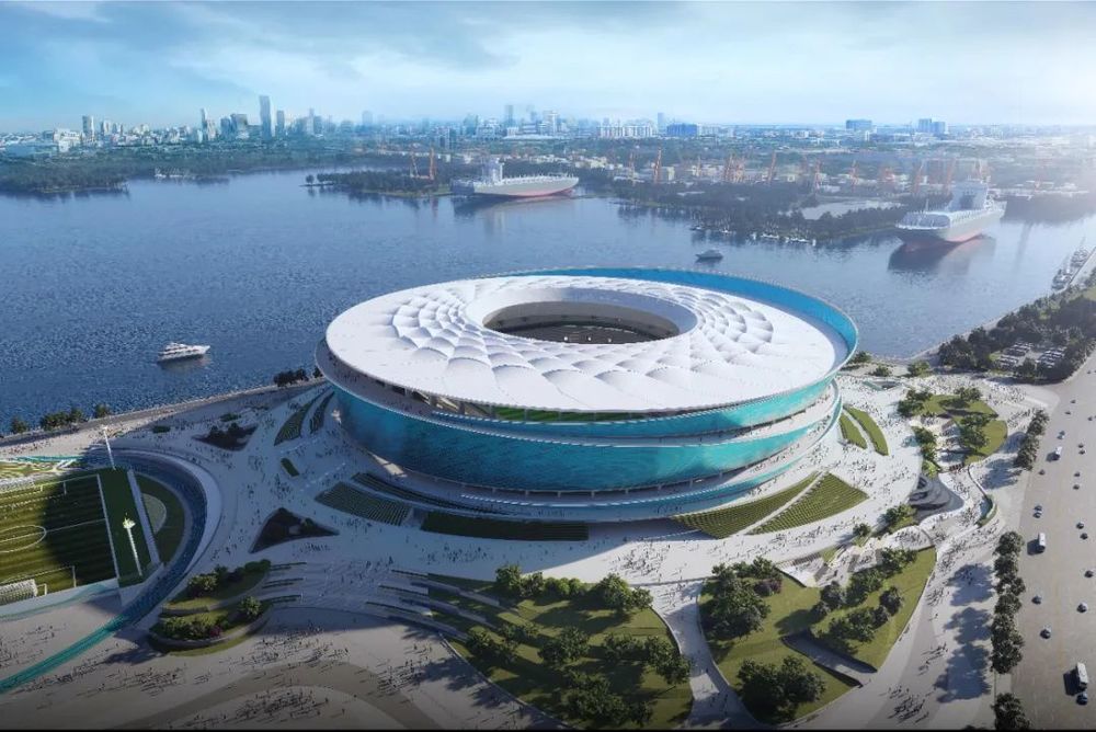 大连梭鱼湾足球场 | 海浪海螺灵感下的运动盛宴