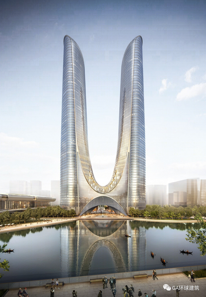 杭州"第一高度"地标建筑——杭州之门东塔