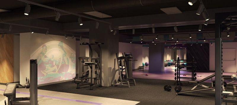 上海ANYTIME FITNESS长寿路店，动感酷炫的全新设计开启健身新时代