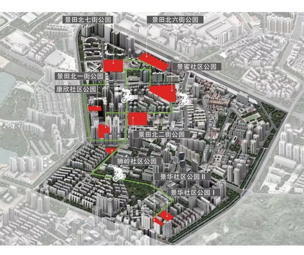 深圳福田区景田北社区公园群 | 首个社区公园群的设计魅力
