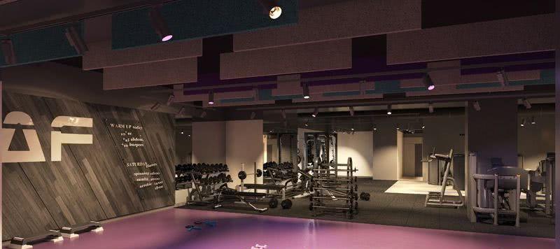 上海ANYTIME FITNESS长寿路店，动感酷炫的全新设计开启健身新时代