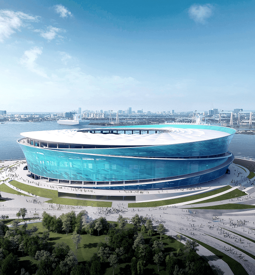 大连梭鱼湾足球场 | 海浪海螺灵感下的运动盛宴