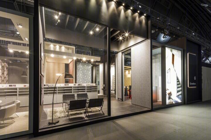 法兰克福展会上的 Grandeco 壁纸展厅 | Franken Standbouw 打造的真实家居空间