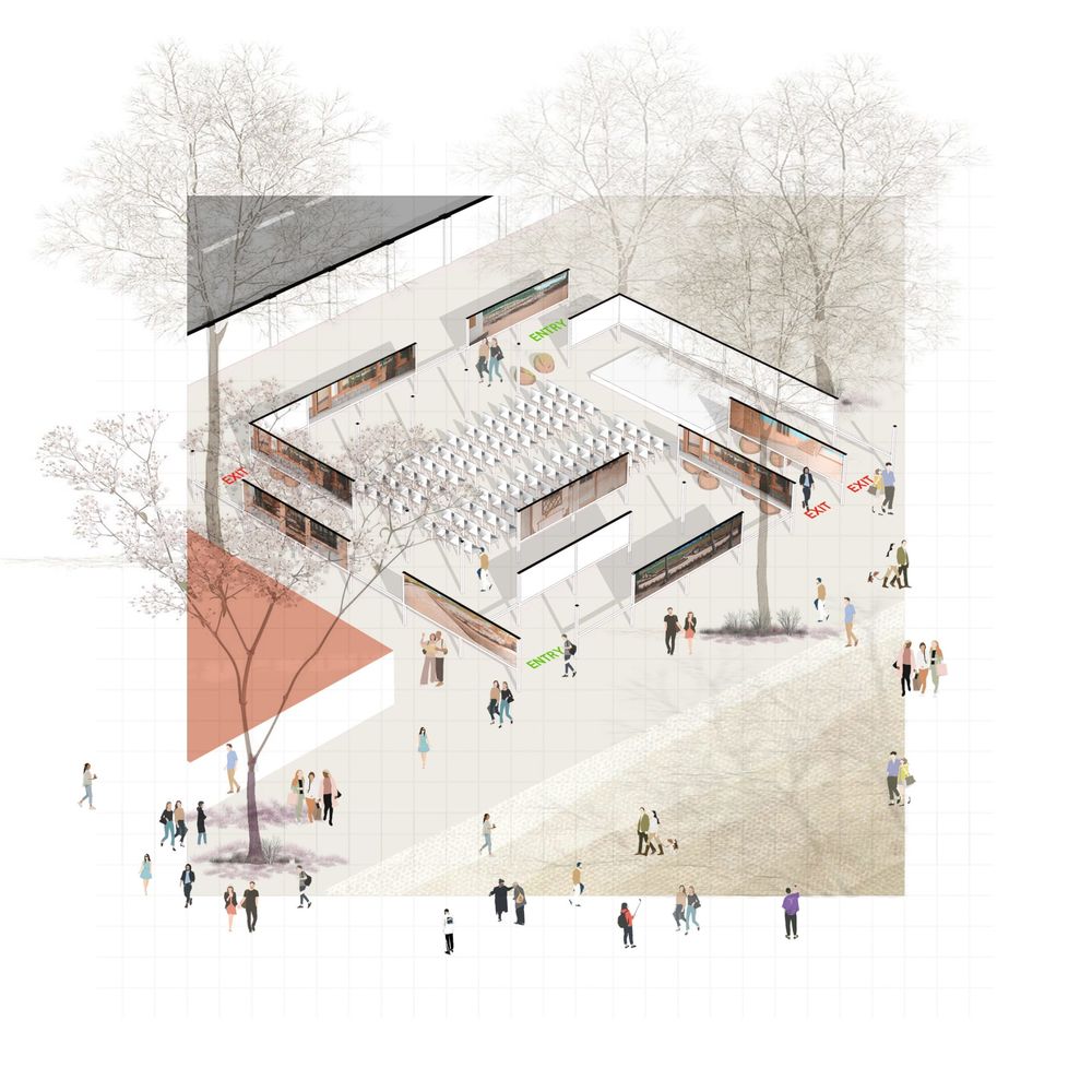 「幕后」布景画廊 | 2023 ITFOK 临时展馆 / LIJO.RENY.architects