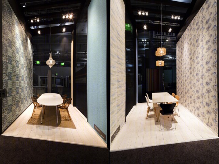 法兰克福展会上的 Grandeco 壁纸展厅 | Franken Standbouw 打造的真实家居空间