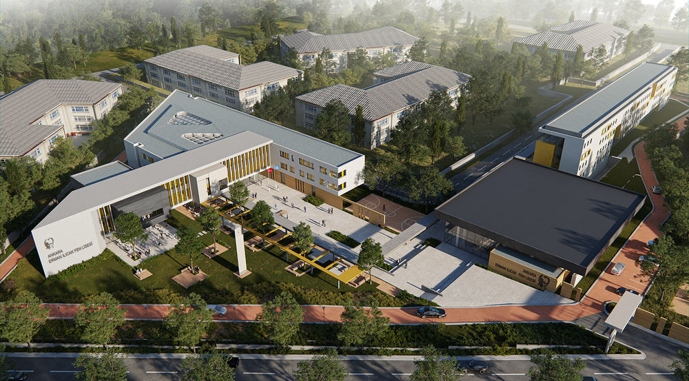 Ankara Erman İlıcak Fen Lisesi |  现代教育空间的艺术融合