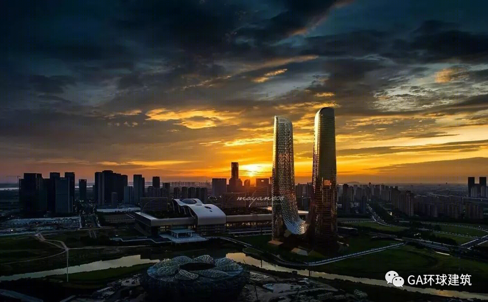 杭州"第一高度"地标建筑——杭州之门东塔