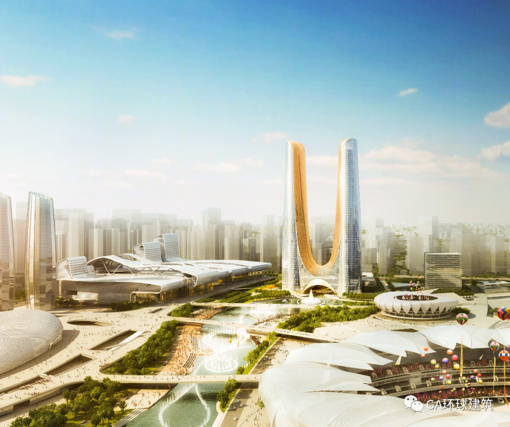 杭州"第一高度"地标建筑——杭州之门东塔