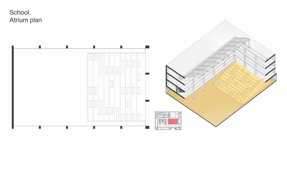 新式俄罗斯学校设计 | 灵活空间与多功能学习环境