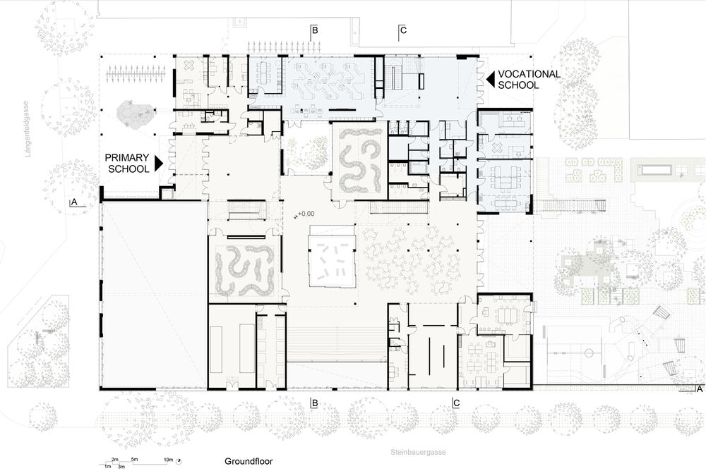 Längenfeldgasse Primary and Vocational School  / PPAG architects