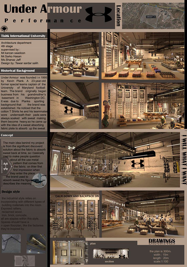 interior design of Under Armour