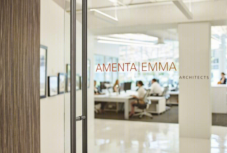 美国 Amenta Emma 建筑公司办公室 | 自然光与橙色创意空间