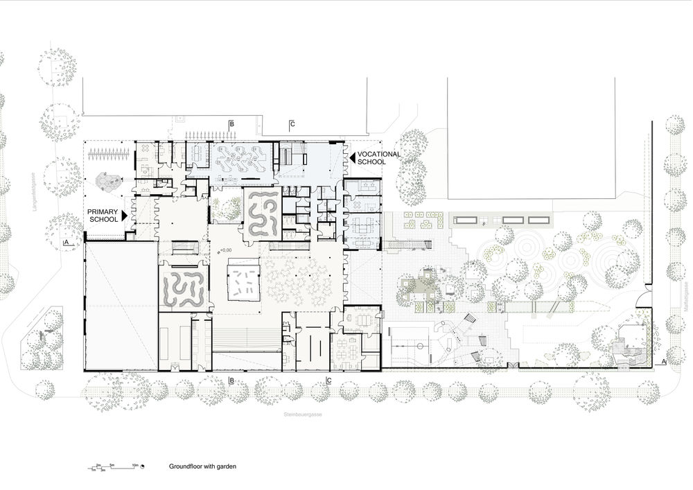 Längenfeldgasse Primary and Vocational School  / PPAG architects