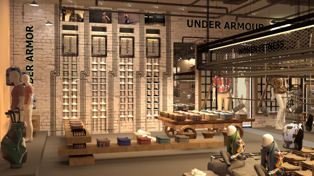 interior design of Under Armour