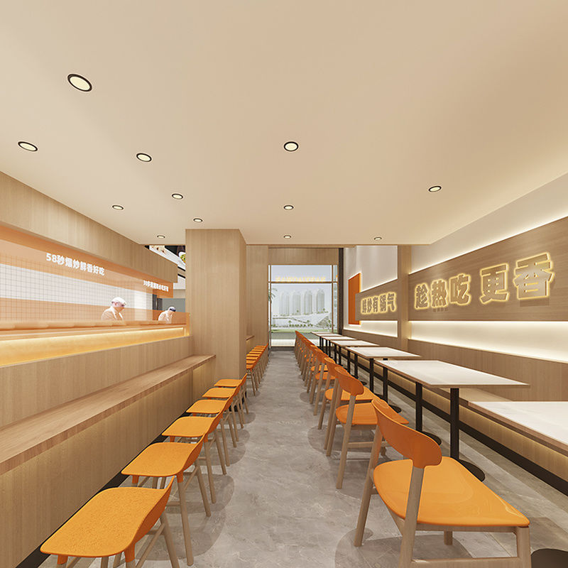 南小碗湖南鲜炒简餐空间设计 | 现炒锅气、新鲜食材的呈现