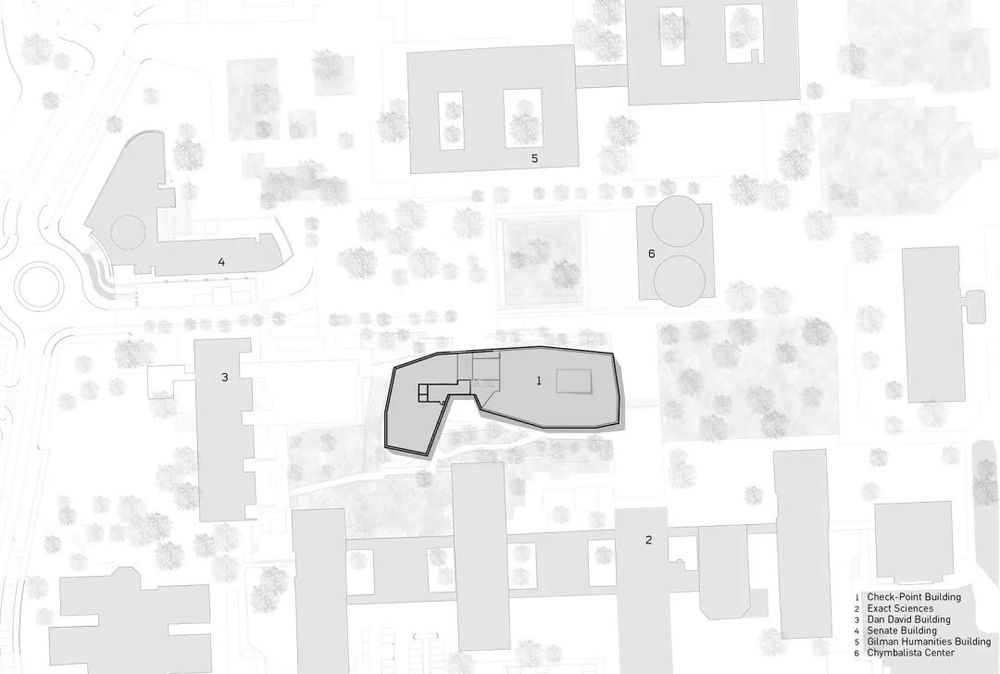 特拉维夫大学 Check Point 大楼 | 融入环境的像素玻璃建筑