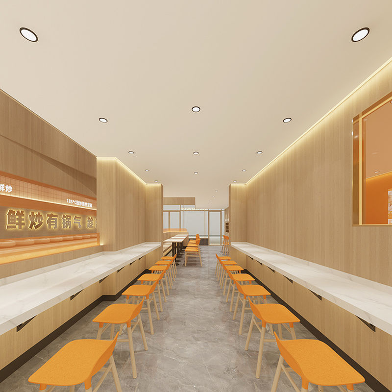 南小碗湖南鲜炒简餐空间设计 | 现炒锅气、新鲜食材的呈现
