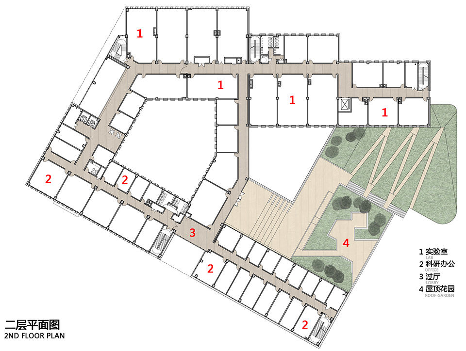 退台叠院 & 中国地质大学（武汉）环境学院楼 / 同济大学建筑设计研究院