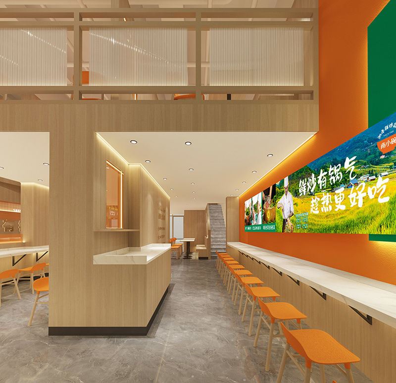 南小碗湖南鲜炒简餐空间设计 | 现炒锅气、新鲜食材的呈现