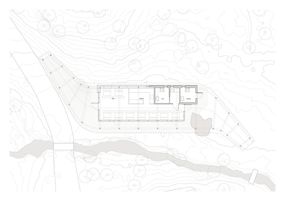 Visitor Center in Skomakerdiket Lake / Fløyen / SAAHA + Utmark