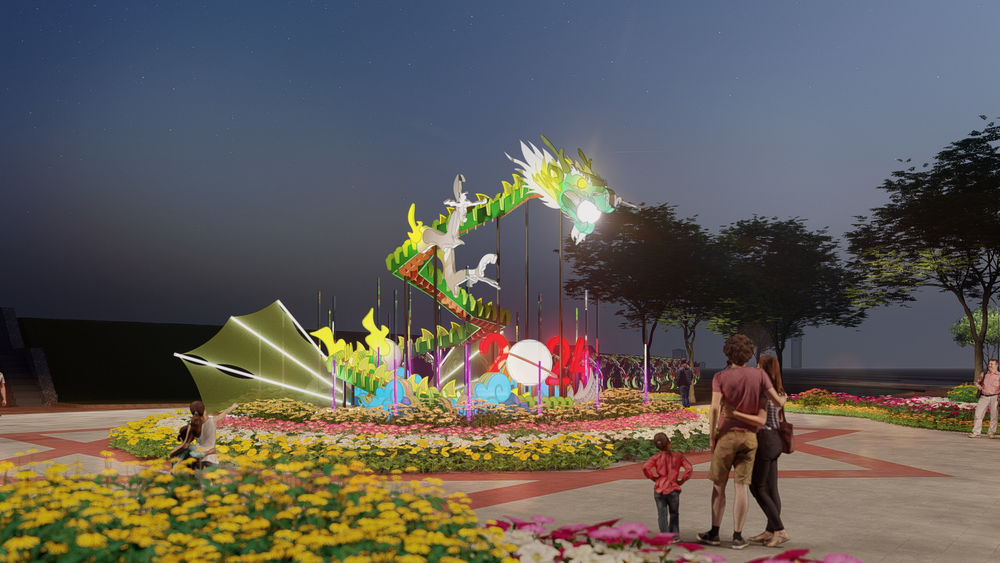Lunar New Year decoration 2024.concept