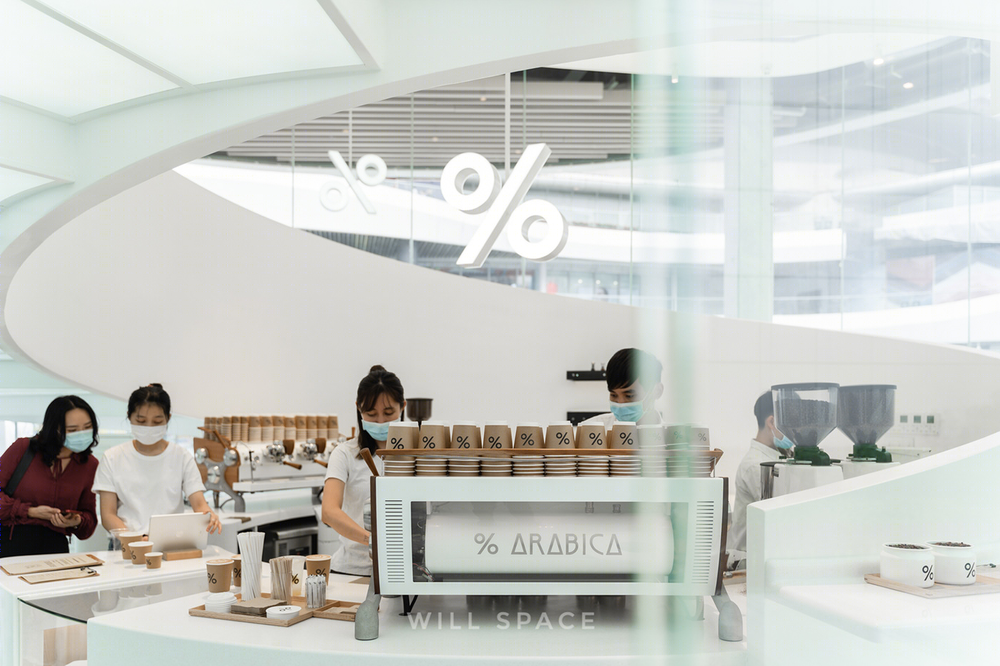 深圳% ARABICA 咖啡店 | 丝带教堂般的梦幻设计