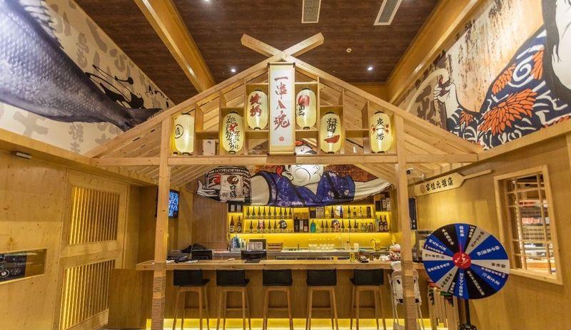 明堂炉端烧容桂店——现代日式风格的人与自然融合