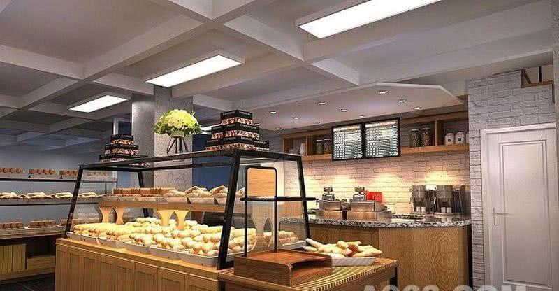 成都50㎡「卓巧」烘焙店设计 | 透视厨房、面包秀台