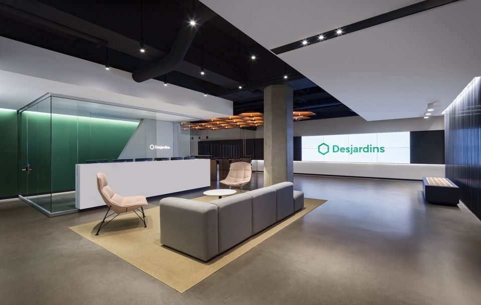 蒙特利尔塔新颜，Desjardins 金融机构现代办公空间