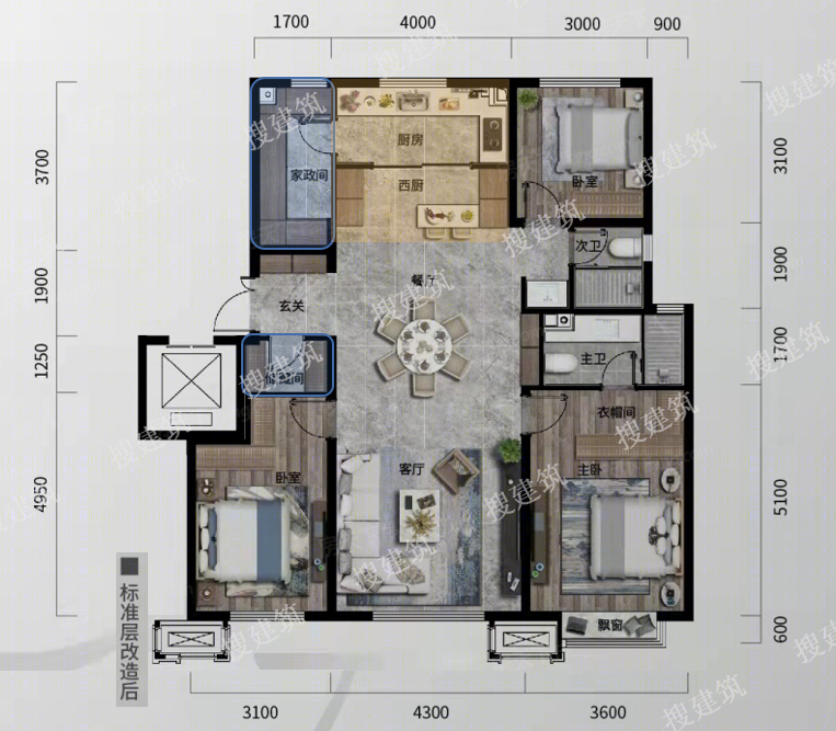 龙湖 120㎡创新户型，舒适奢华的居住体验