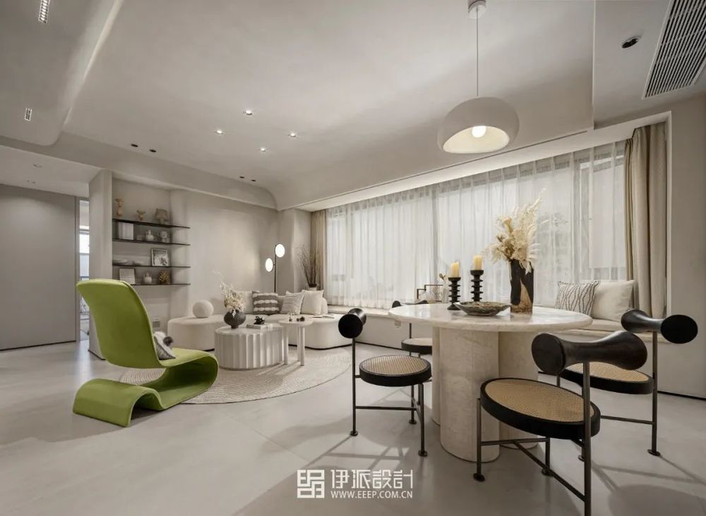 湖上云庭奶油系侘寂风样板间 | 简约与自然的完美融合