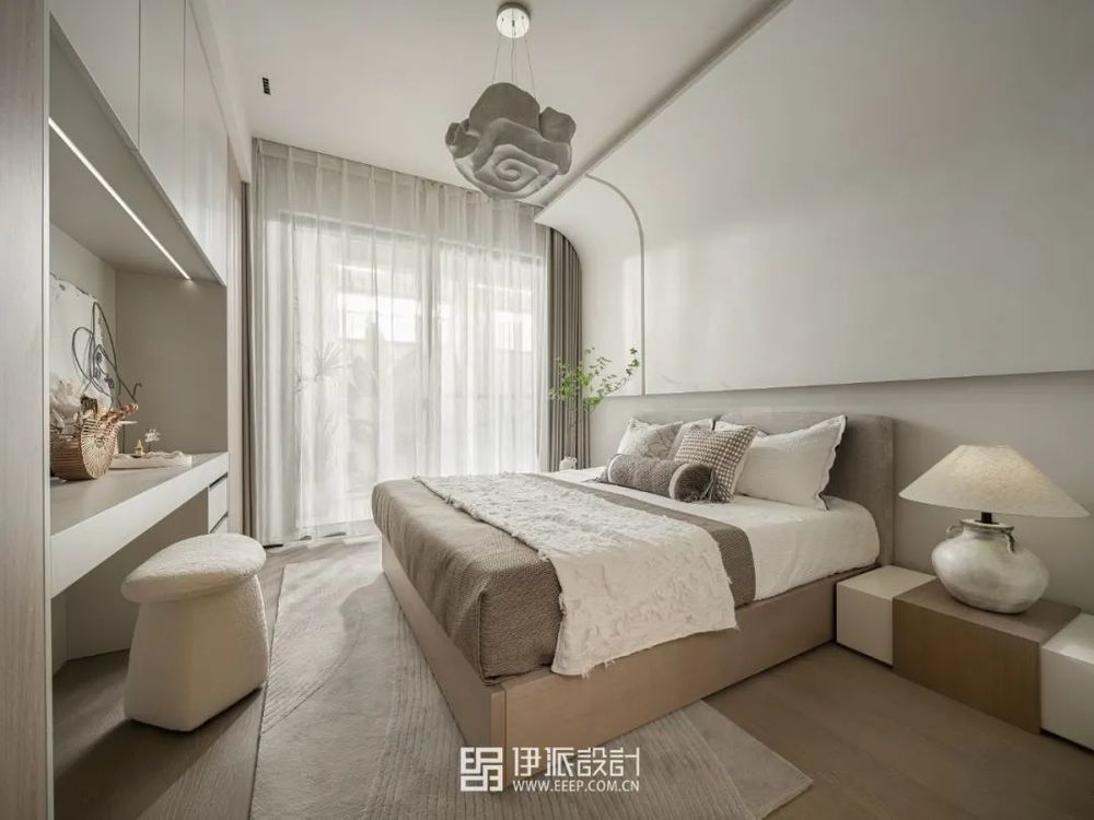湖上云庭奶油系侘寂风样板间 | 简约与自然的完美融合