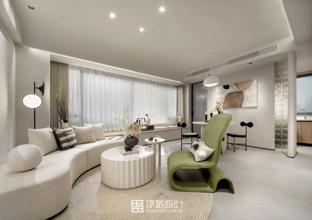 湖上云庭奶油系侘寂风样板间 | 简约与自然的完美融合
