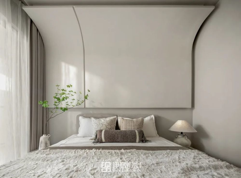 湖上云庭奶油系侘寂风样板间 | 简约与自然的完美融合