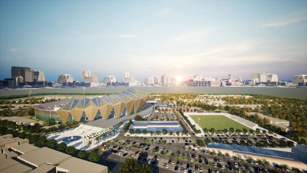 2025 年非洲杯主体育场设计，金色皇冠诠释激情与活力