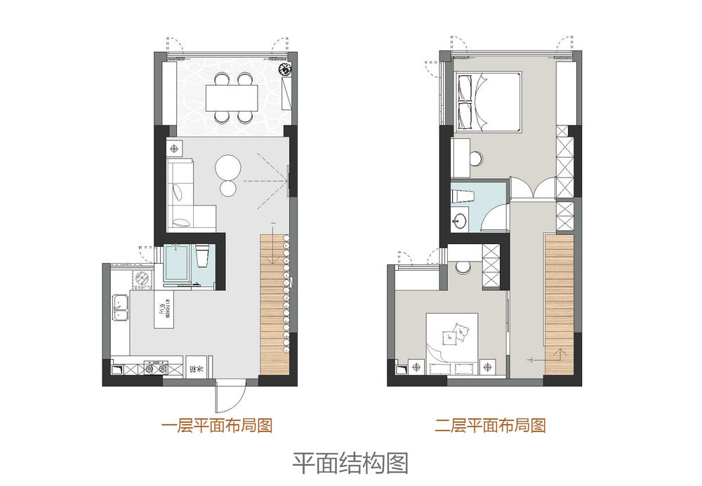 混搭风小夫妻公寓，楼梯、餐厅设计亮点突出