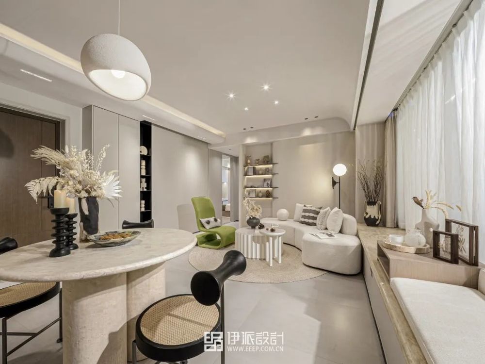湖上云庭奶油系侘寂风样板间 | 简约与自然的完美融合