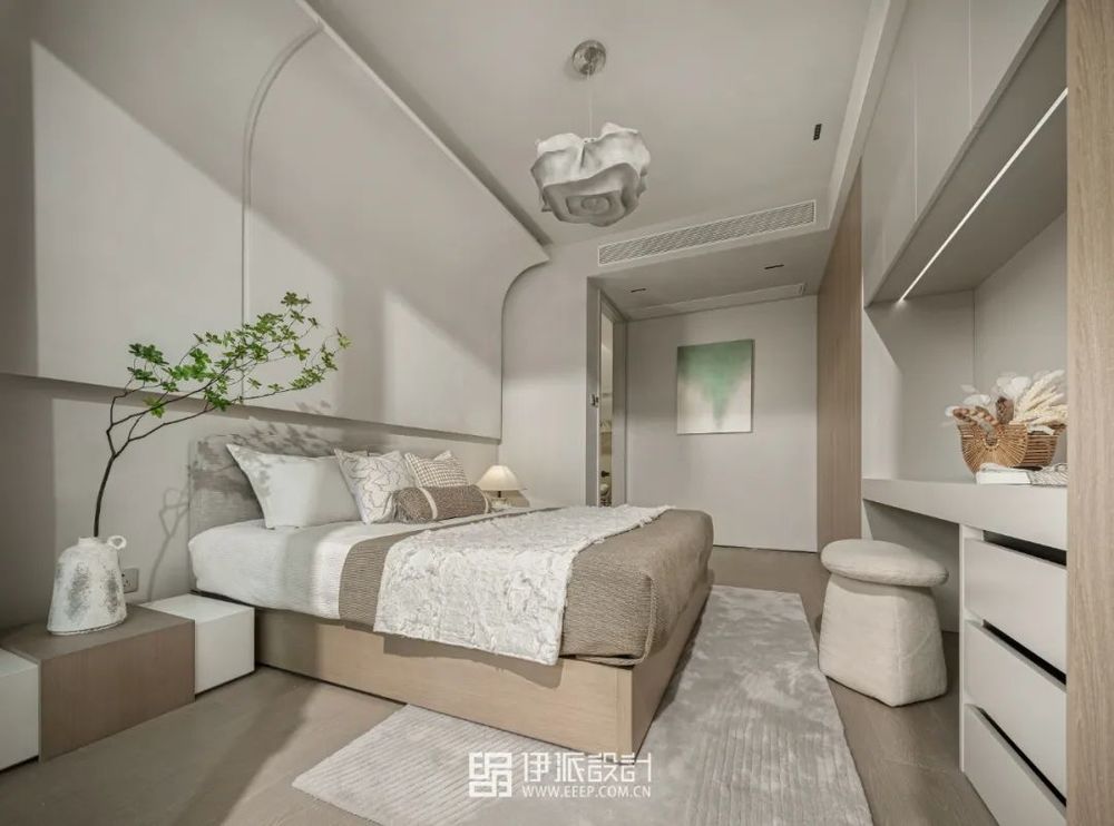 湖上云庭奶油系侘寂风样板间 | 简约与自然的完美融合
