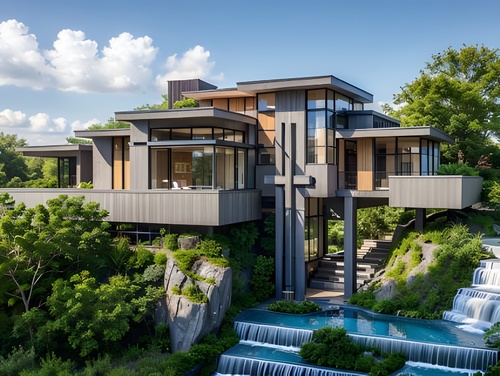 简约住宅外观 别墅外观