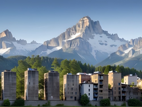 现代小区住宅 房屋