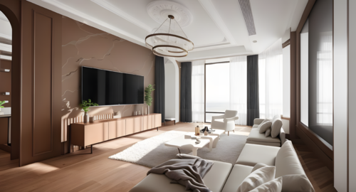 现代大平层客厅