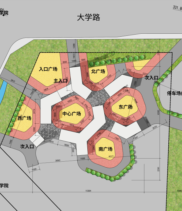 付军丨蜂巢广场丨宜宾大学城配套服务项目概念方案