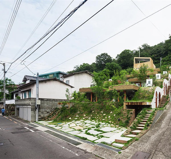 日本半山坡集合住宅——绿色环保的山坡建筑