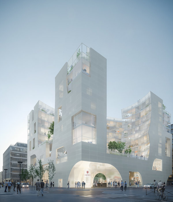 巴黎 2018 年竞赛作品 | Steven Holl Architects 与 h2o architectes 合作设计的大学多住宅楼