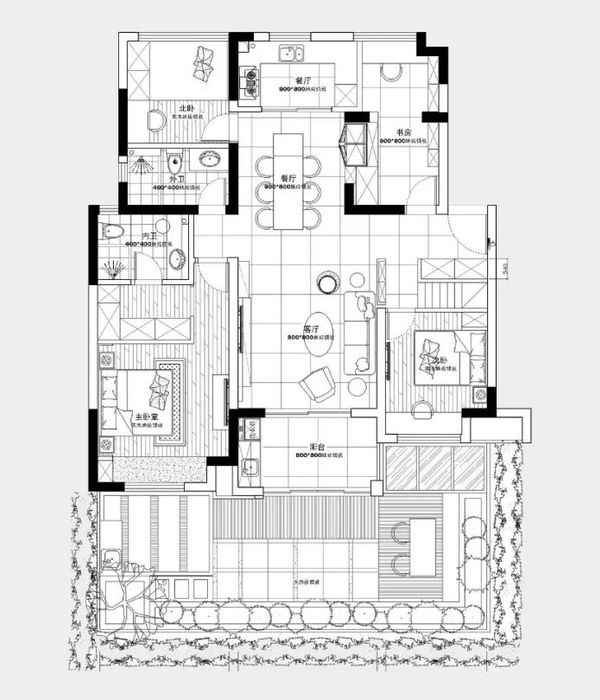 常熟香溢璟庭 175㎡现代轻奢 | 一楼带地下室的天井茶室