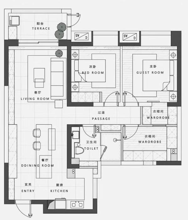 合肥域空间设计丨平层丨打造浪漫宜居的温馨空间