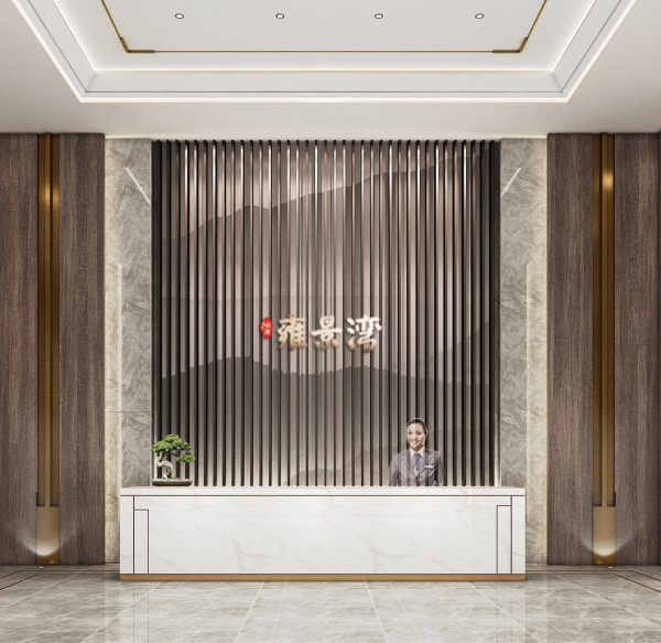 赛拉维设计 | 沈阳招商雍景湾售楼处 | 施工图+物料表+3D模型灯光+效果图 |