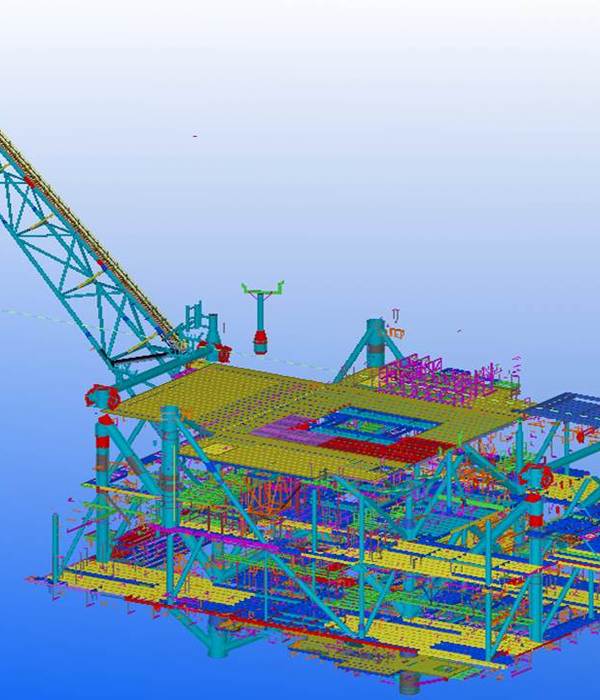 高效精准的美国深海石油平台钢结构详图设计