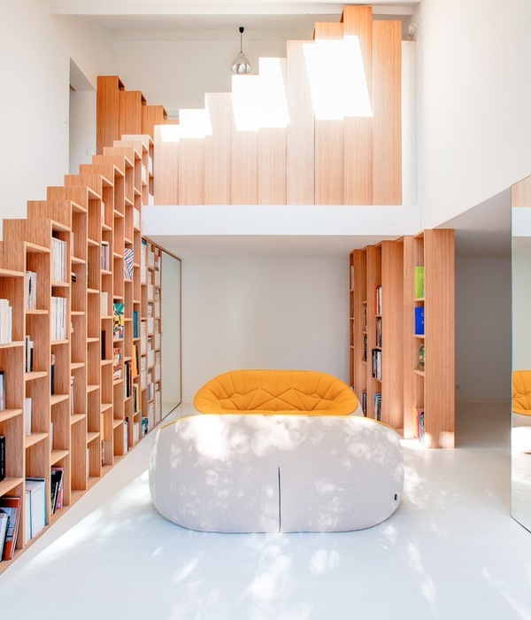 巴黎郊区阶梯式书架之家